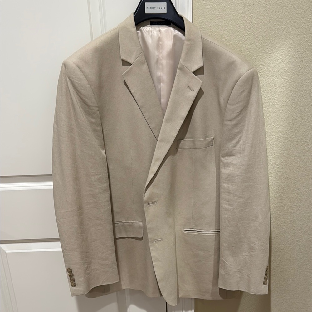 Jones New York Tan Sport Coat Classic Notched Lapel